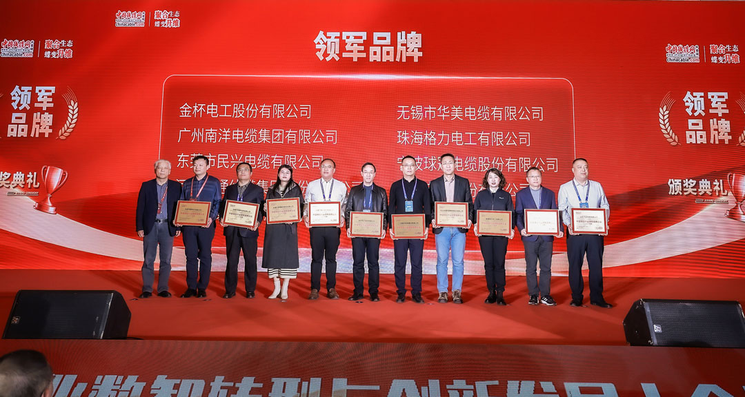 VR彩票榮獲中國線纜行業領軍品牌企業！